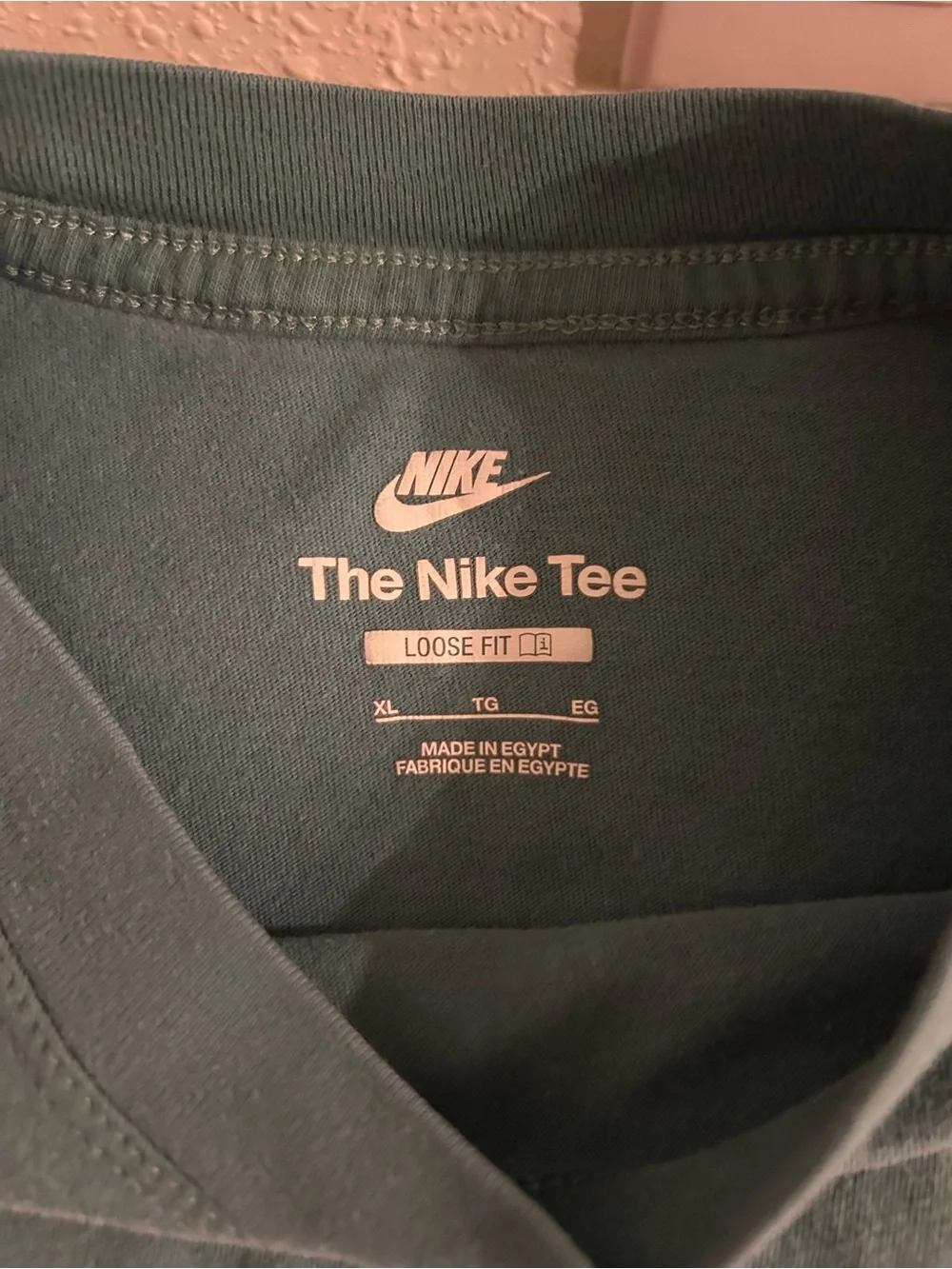 XL Nike Teal 'Just Do It' Script Short-Sleeve Tee